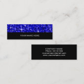 Glitz Dark Blue名刺スキニーブラック スキニー名刺 (正面/裏面)