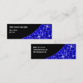 Glitz Dark Blue Black Curveビジネスカードスキニー スキニー名刺 (正面/裏面)