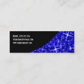 Glitz Dark Blue Black Curveビジネスカードスキニー スキニー名刺 (裏面)