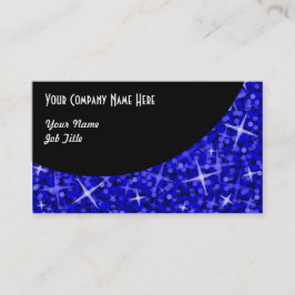 Glitz Dark Blue Black Curveビジネスカードテンプレート 名刺