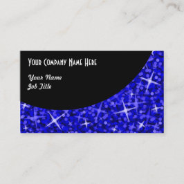 Glitz Dark Blue Black Curveビジネスカードテンプレート 名刺