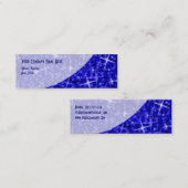 Glitz Dark Blue Curveビジネスカードスキニー スキニー名刺 (正面/裏面)