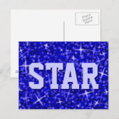 Glitz Dark Blue 'STAR'ポストカード ポストカード (正面/裏面)