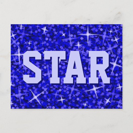 Glitz Dark Blue 'STAR'ポストカード ポストカード (正面)