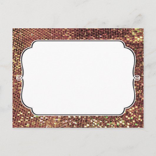 Glitz Glam金ゴールド日付写真はがきを保存 案内ポストカード (裏面)