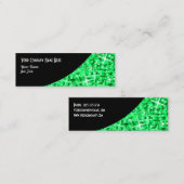 Glitz Green Black Curveビジネスカードスキニー スキニー名刺 (正面/裏面)