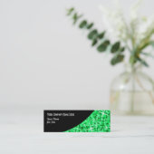 Glitz Green Black Curveビジネスカードスキニー スキニー名刺 (スタンド正面)