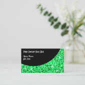 Glitz Green Black Curveビジネスカードテンプレート 名刺 (スタンド正面)