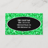 Glitz Green Black Oval名刺テンプレート 名刺 (裏面)