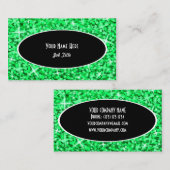 Glitz Green Black Oval名刺テンプレート 名刺 (正面/裏面)