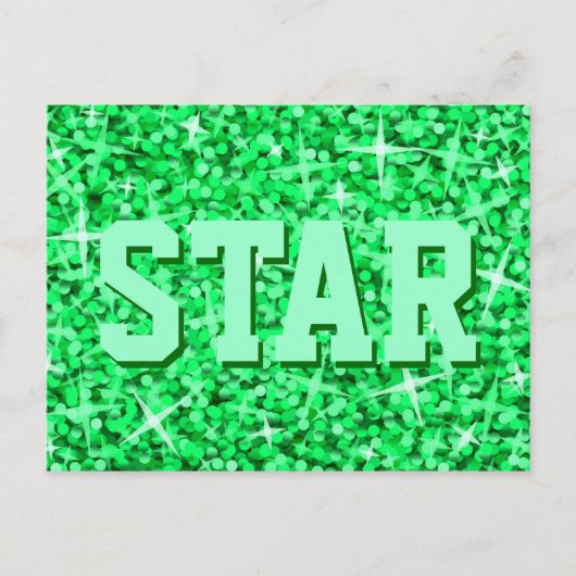 Glitz Green 'STAR'ポストカード ポストカード (正面)