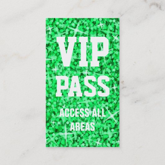 Glitz Green 'VIP PASS'名刺 名刺 (正面)
