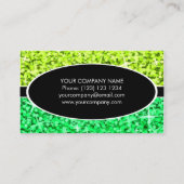 Glitz Mix Lime Greenブラックオーバルビジネスカード 名刺 (裏面)