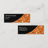 Glitz Orange Black Curveビジネスカードスキニー スキニー名刺 (正面/裏面)