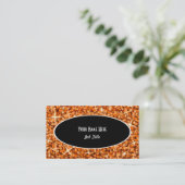 Glitz Orange Black Oval名刺テンプレート 名刺 (スタンド正面)