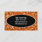 Glitz Orange Black Oval名刺テンプレート 名刺 (裏面)