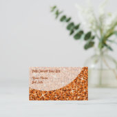 Glitz Orange Curveビジネスカードテンプレート 名刺 (スタンド正面)