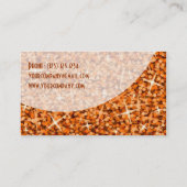 Glitz Orange Curveビジネスカードテンプレート 名刺 (裏面)