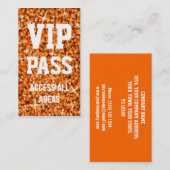 Glitz Orange 'VIP PASS'ビジネスカード 名刺 (正面/裏面)
