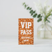 Glitz Orange 'VIP PASS'ビジネスカード 名刺 (スタンド正面)