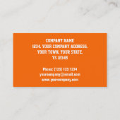 Glitz Orange 'VIP PASS'ビジネスカード 名刺 (裏面)