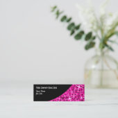 Glitz Pink Black Curveビジネスカードスキニー スキニー名刺 (スタンド正面)