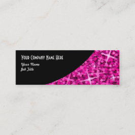 Glitz Pink Black Curveビジネスカードスキニー スキニー名刺