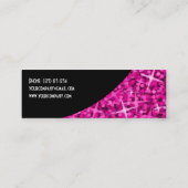 Glitz Pink Black Curveビジネスカードスキニー スキニー名刺 (裏面)