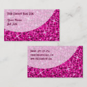 Glitz Pink Curveビジネスカードテンプレート 名刺 (正面/裏面)