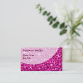 Glitz Pink Curveビジネスカードテンプレート 名刺 (スタンド正面)