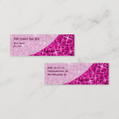 Glitz Pink Curve名刺の細かい部分 スキニー名刺 (正面/裏面)