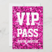 Glitz Pink 'VIP PASS'の招待 招待状 (正面)