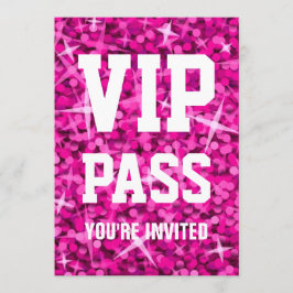 Glitz Pink 'VIP PASS'の招待 招待状