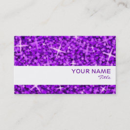 Glitz Purpleホワイトストライプ名刺テンプレート 名刺