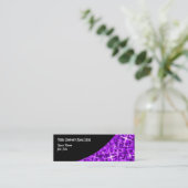 Glitz Purple Black Curveビジネスカードスキニー スキニー名刺 (スタンド正面)