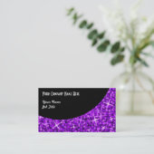 Glitz Purple Black Curveビジネスカードテンプレート 名刺 (スタンド正面)