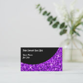 Glitz Purple Black Curveビジネスカードテンプレート 名刺 (スタンド正面)