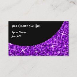 Glitz Purple Black Curveビジネスカードテンプレート 名刺