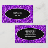 Glitz Purple Black Oval名刺テンプレート 名刺 (正面/裏面)
