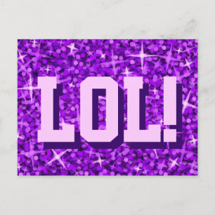 Glitz Purple 'LOL!'ポストカード ポストカード