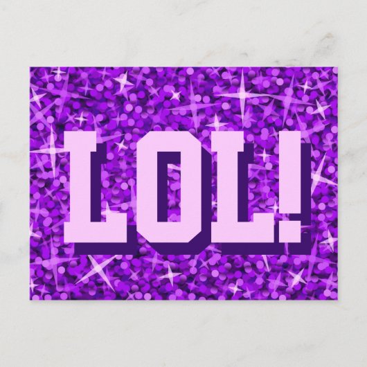 Glitz Purple 'LOL!'ポストカード ポストカード (正面)