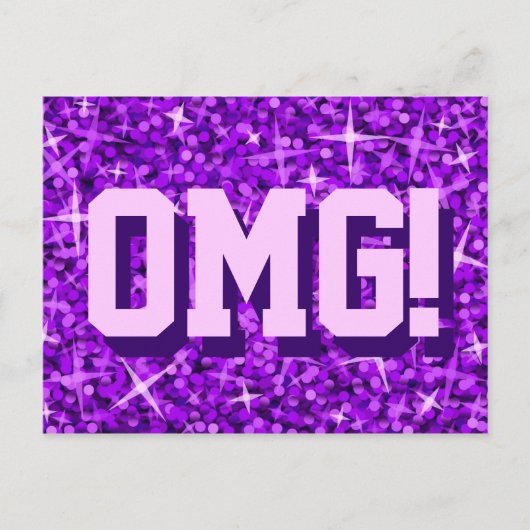 Glitz Purple 'OMG!'ポストカード ポストカード (正面)