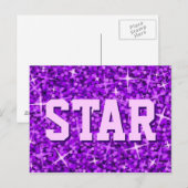 Glitz Purple 'STAR'ポストカード ポストカード (正面/裏面)