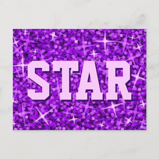 Glitz Purple 'STAR'ポストカード ポストカード (正面)