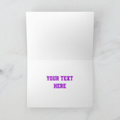 Glitz Purple 'Thank You' 'Your Text'カード サンキューカード (内部)