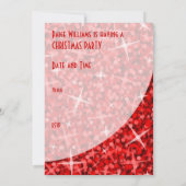 Glitz Red曲線「クリスマスパーティー!」招待 招待状 (裏面)