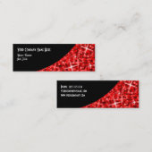 Glitz Red Black Curveビジネスカードスキニー スキニー名刺 (正面/裏面)