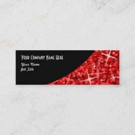 Glitz Red Black Curveビジネスカードスキニー スキニー名刺