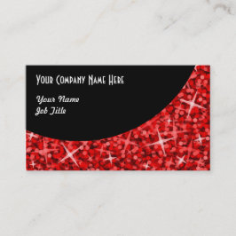 Glitz Red Black Curveビジネスカードテンプレート 名刺