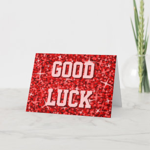Glitz Red「Good Luck」「Your Text」カード カード